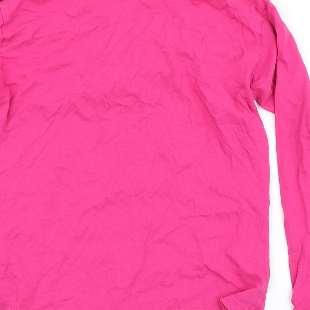 The Pyjama Factory Girls Pink Solid Top Pyjama Top Size 7-8 Years
