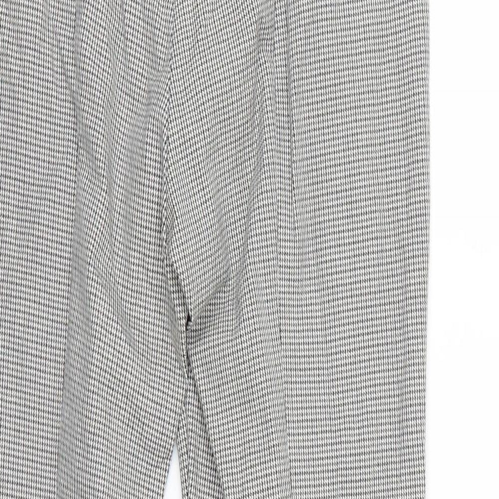 Marks & Spencer Womens Multicoloured Check Trousers Size 12 L27 in