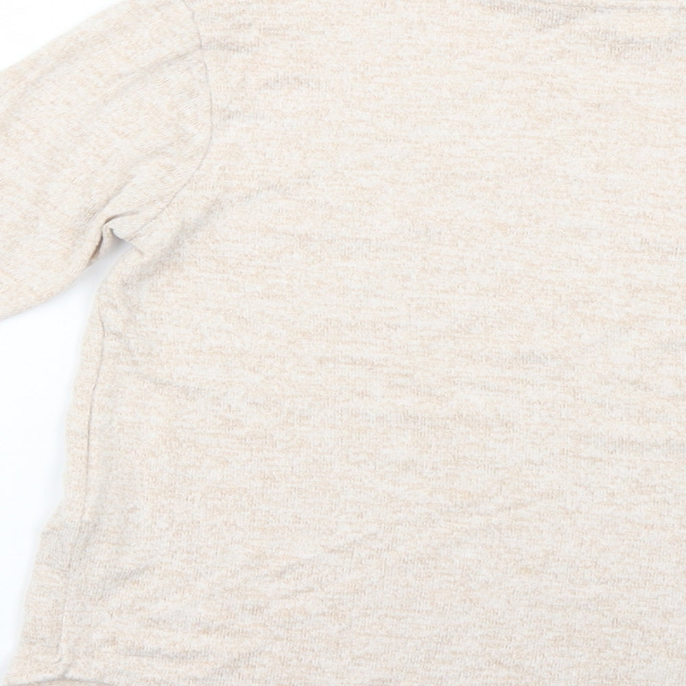 Primark Girls Beige Geometric Basic T-Shirt Size 10-11 Years