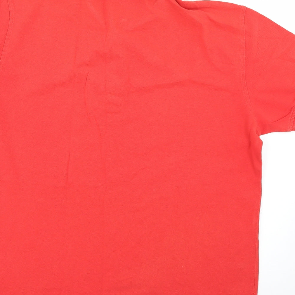 George Mens Red Polo Size L