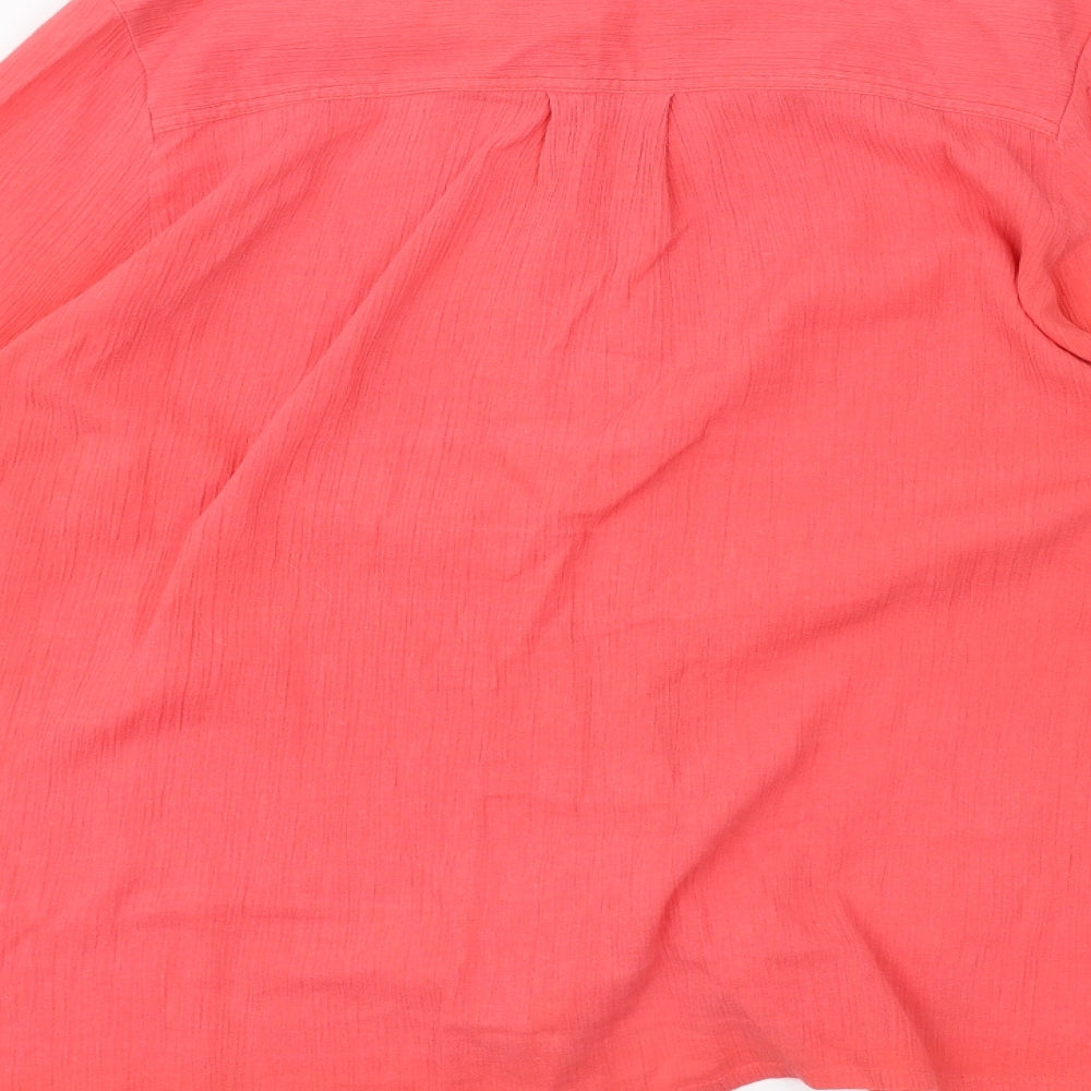DASH Womens Pink Basic Button-Up Size 14