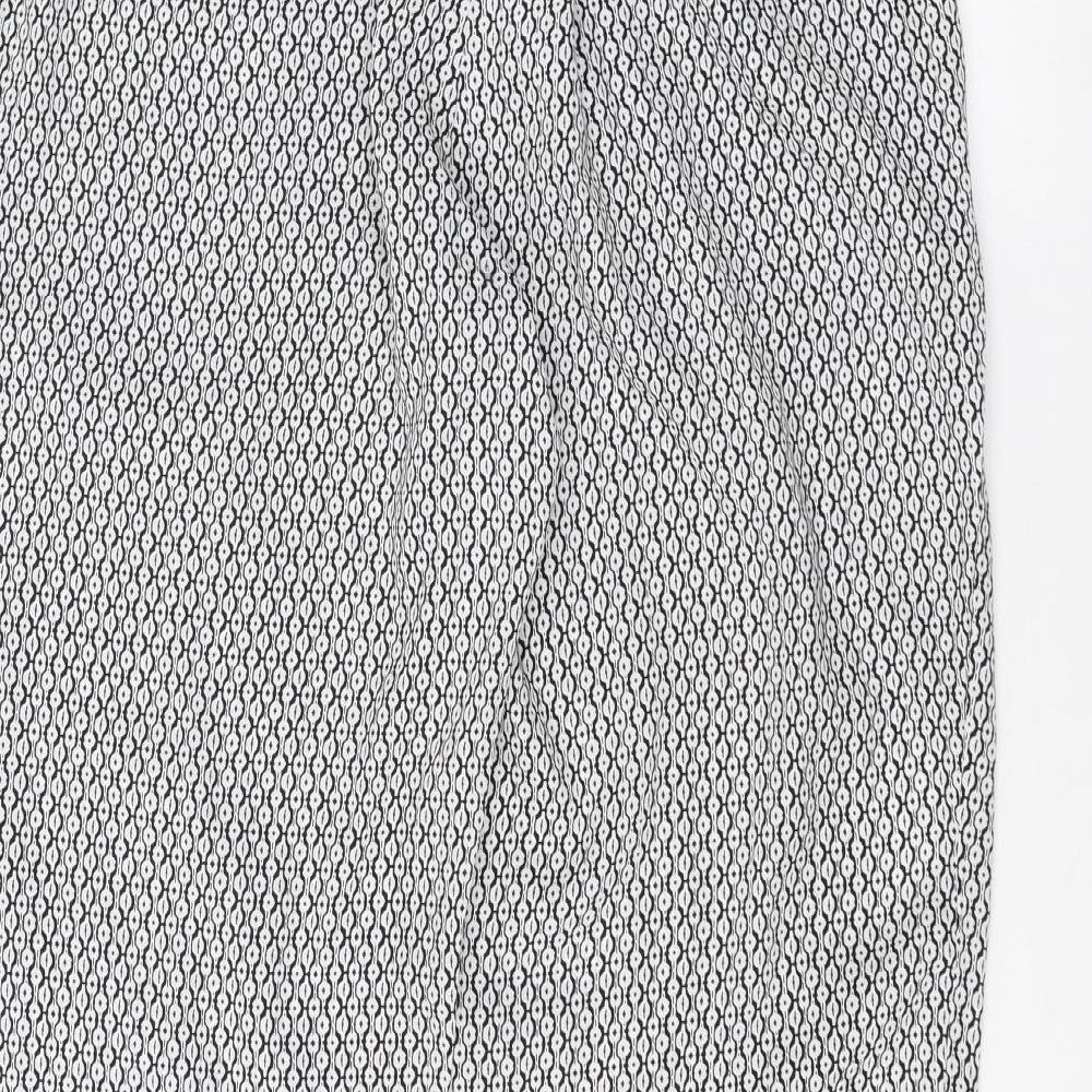 H&M Womens White Trousers Size 14 L25 in