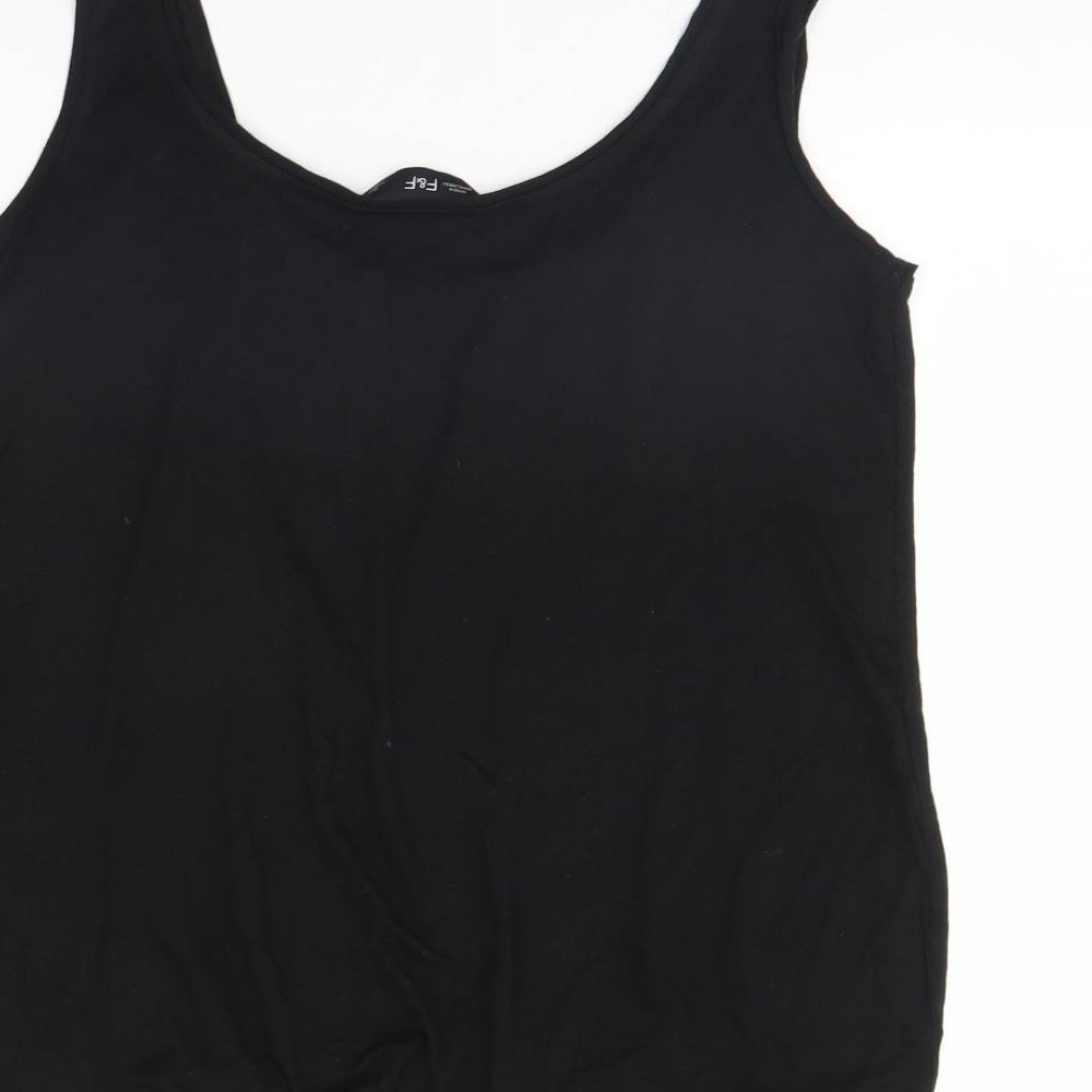 F&F Womens Black Basic Tank Size 8