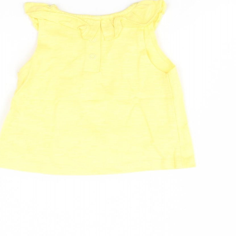 Mothercare Baby Yellow Basic Blouse Size 3-6 Months