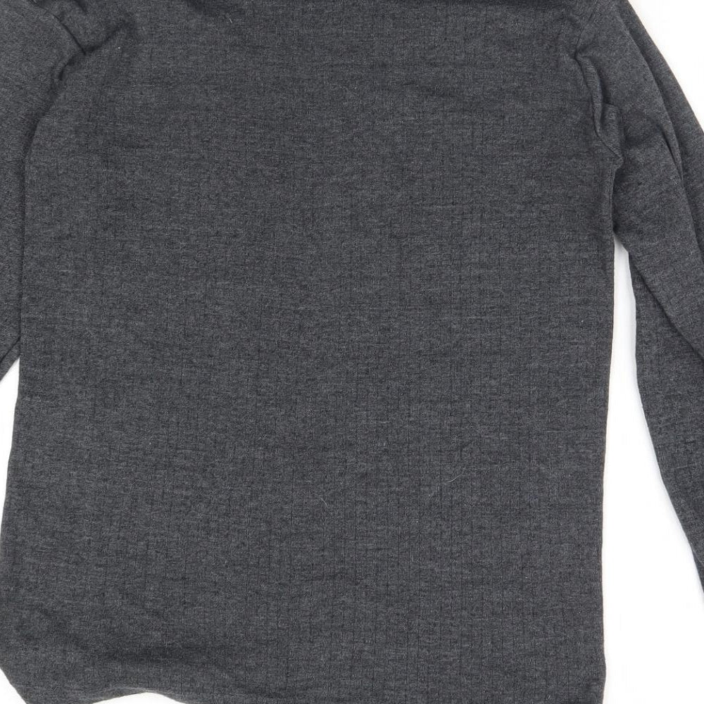 HeatSaver Mens Grey Pullover Jumper Size M