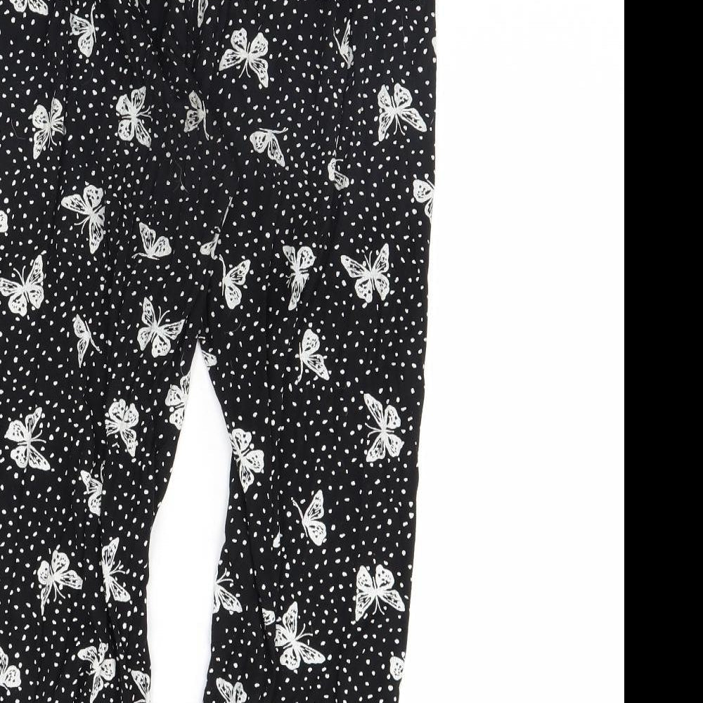 Preworn Womens Black Polka Dot Trousers Size M L23 in