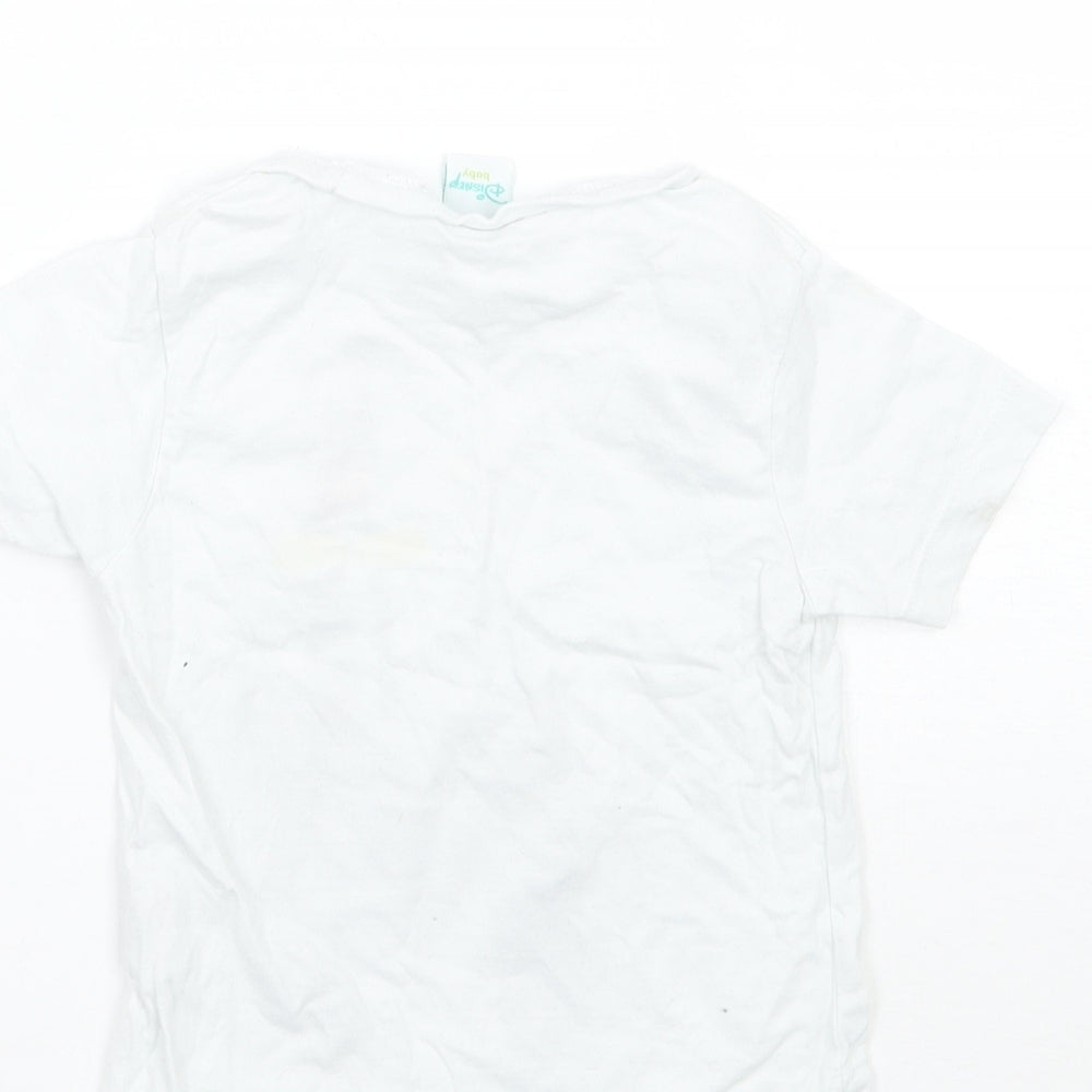 Disney Baby White Basic T-Shirt Size 12 Months