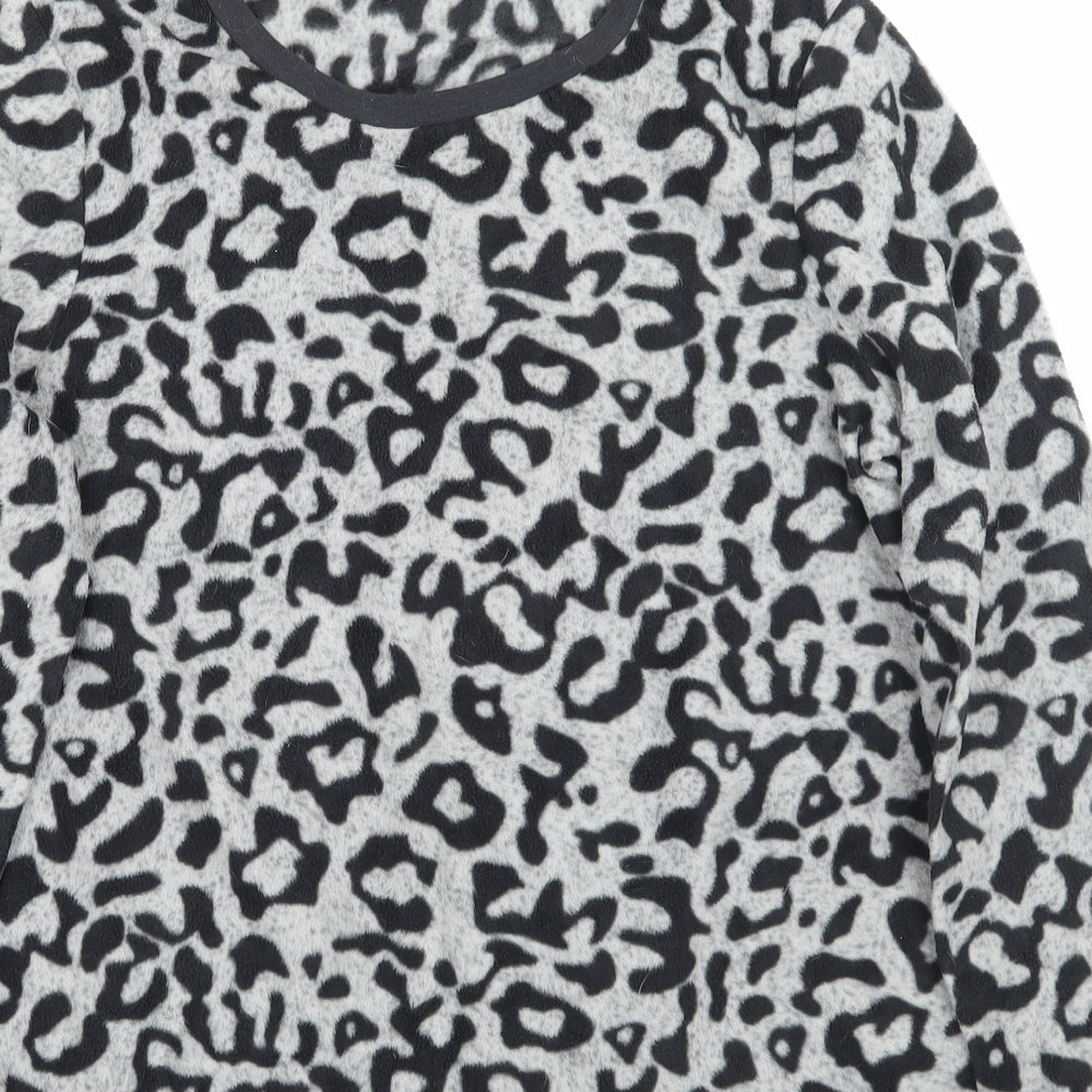 Pep& co Womens Grey Animal Print Pullover Jumper Size 8