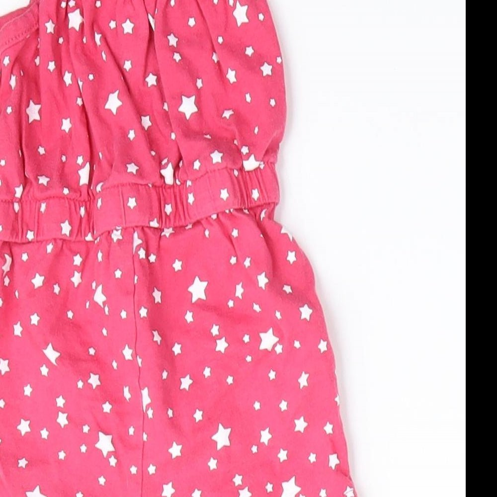 Primark Girls Pink Polka Dot Shorts One-Piece Size 3-6 Months - Star print
