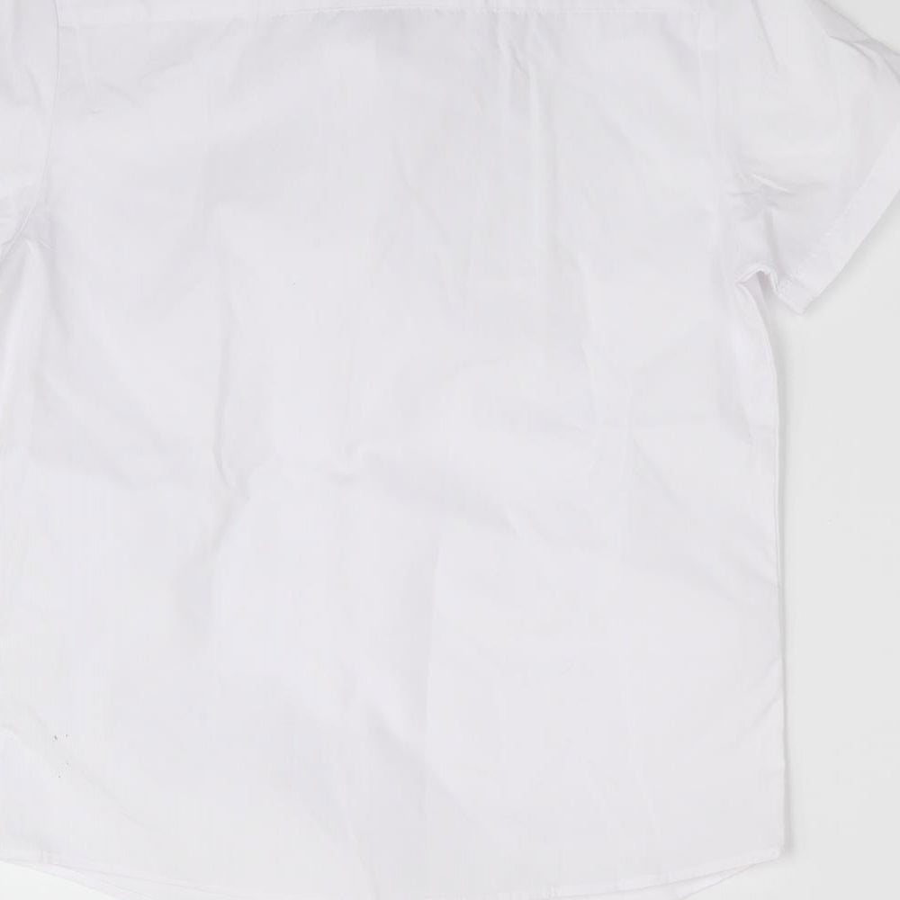 George Boys White Basic Button-Up Size 7-8 Years