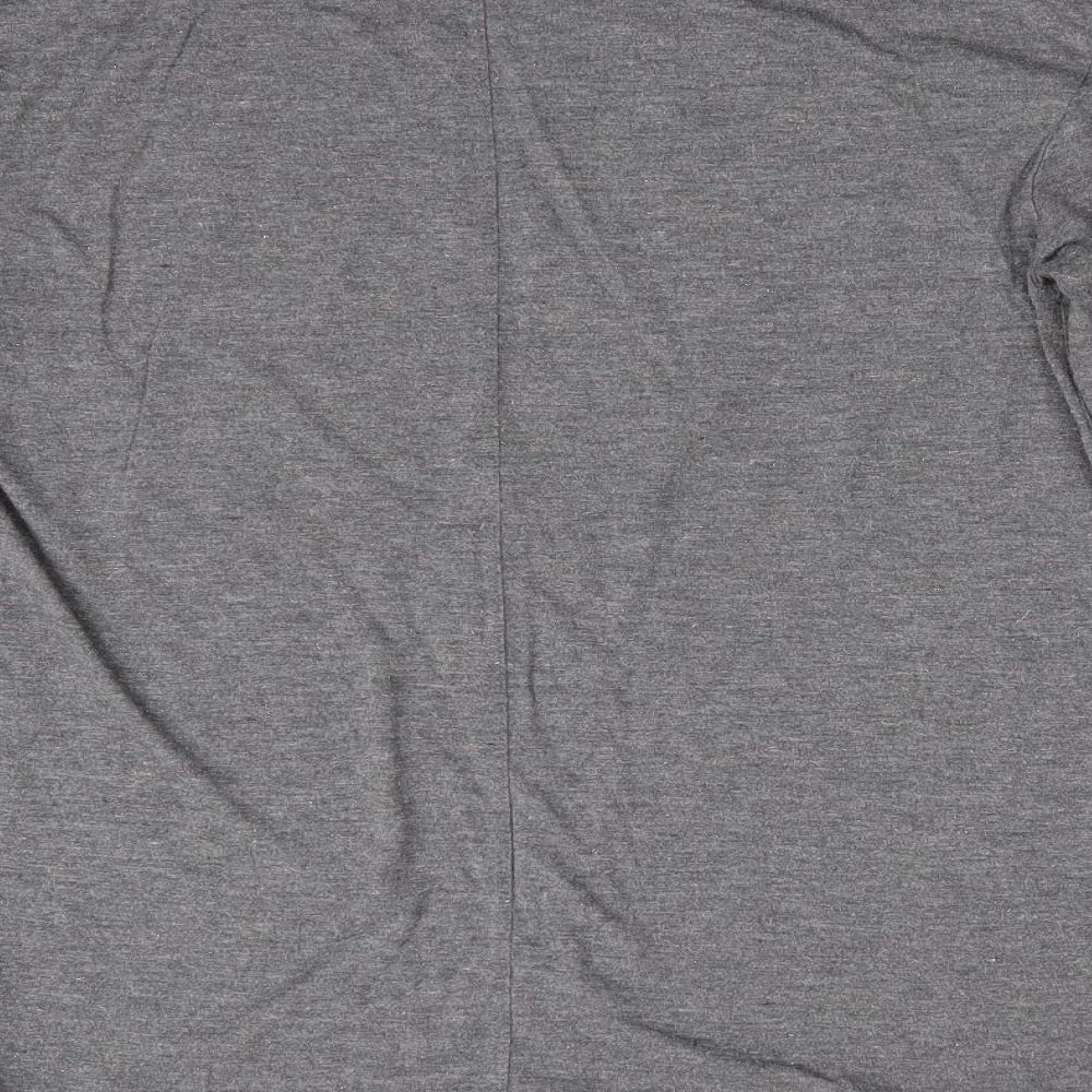 Next Womens Grey Pullover Jumper Size 8 - Subtle pink glitter effect