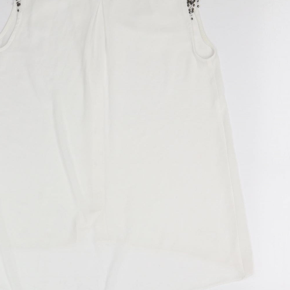Dorothy Perkins Womens White Basic Button-Up Size 8