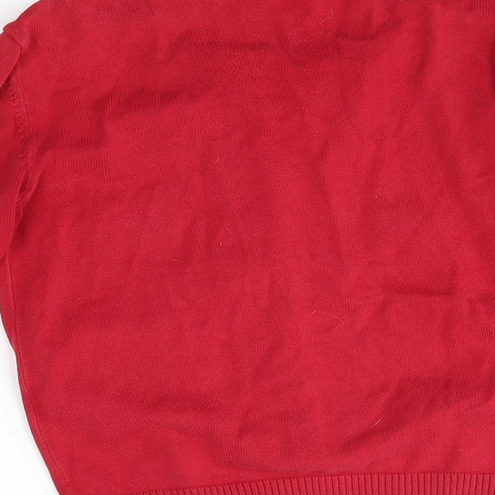 TU Girls Red Cardigan Jumper Size 8 Years
