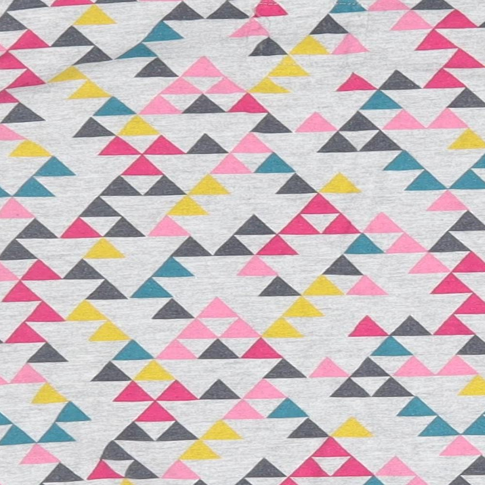 NEXT Girls Grey Geometric Basic T-Shirt Size 2-3 Years
