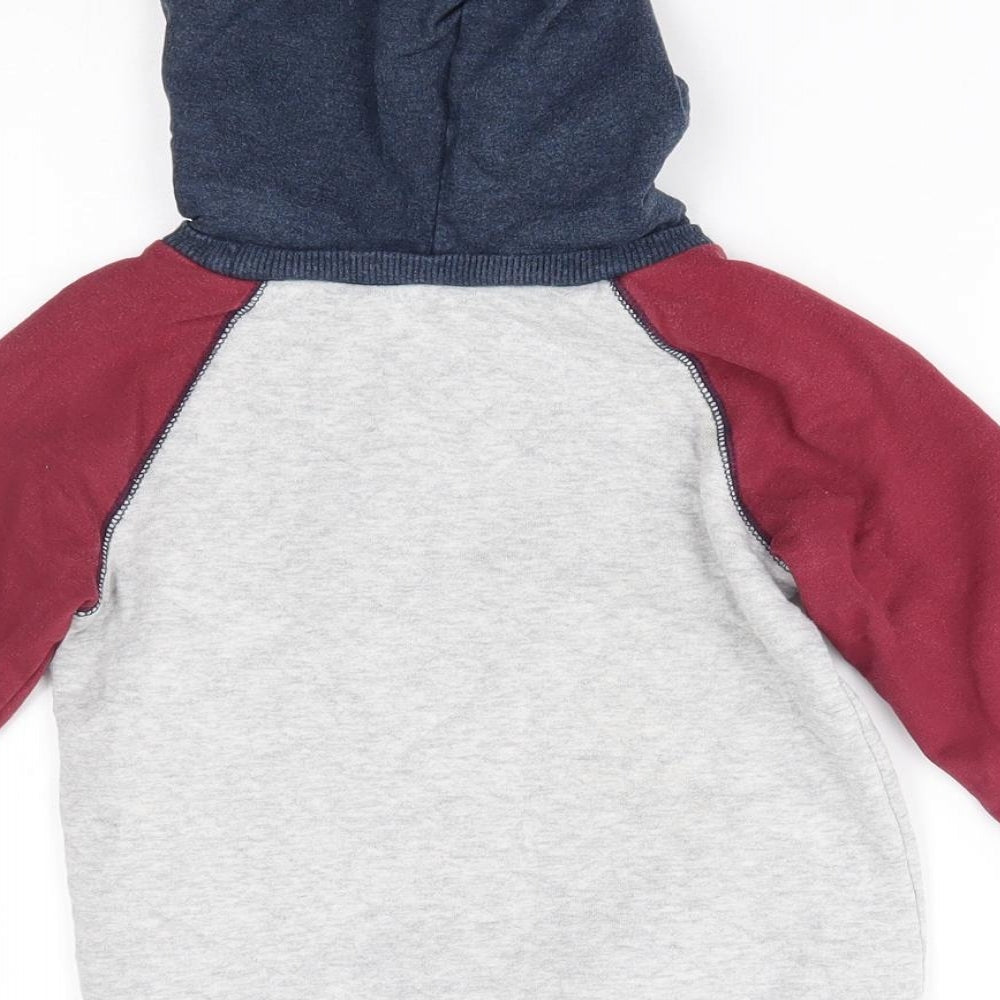 Little Me Boys Red Pullover Hoodie Size 4 Years - dog with glasses