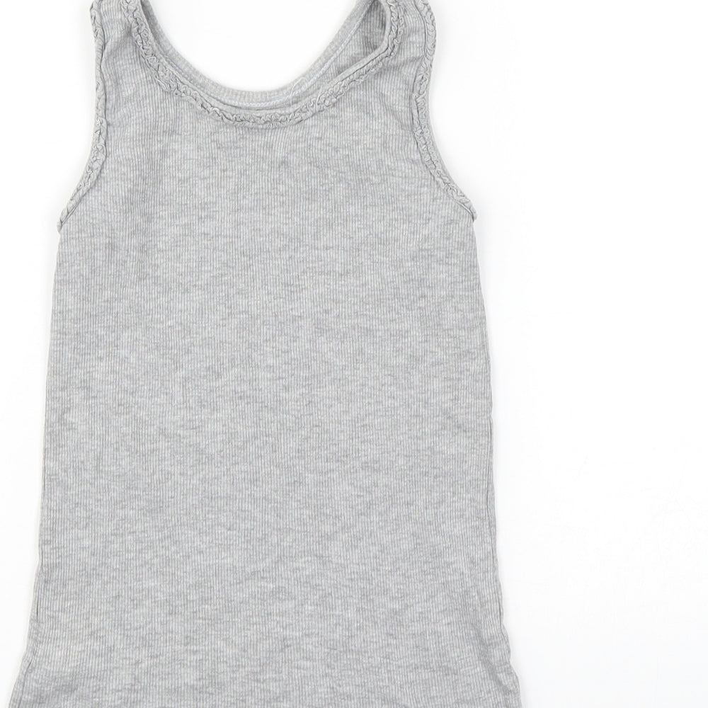 I love girls wear Girls Grey Rayon Basic T-Shirt Size 8-9 Years