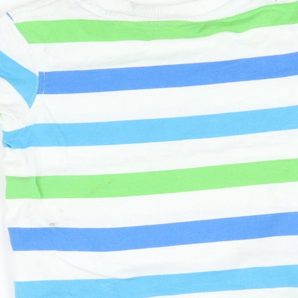 M Baby Multicoloured Striped Basic T-Shirt Size 9-12 Months
