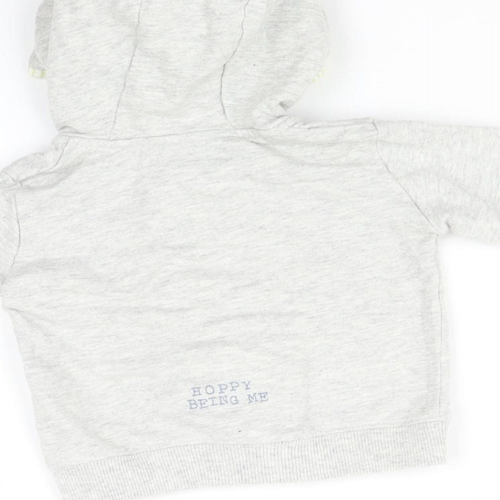 M Baby Grey Full Zip Jumper Size 3-6 Months - frog