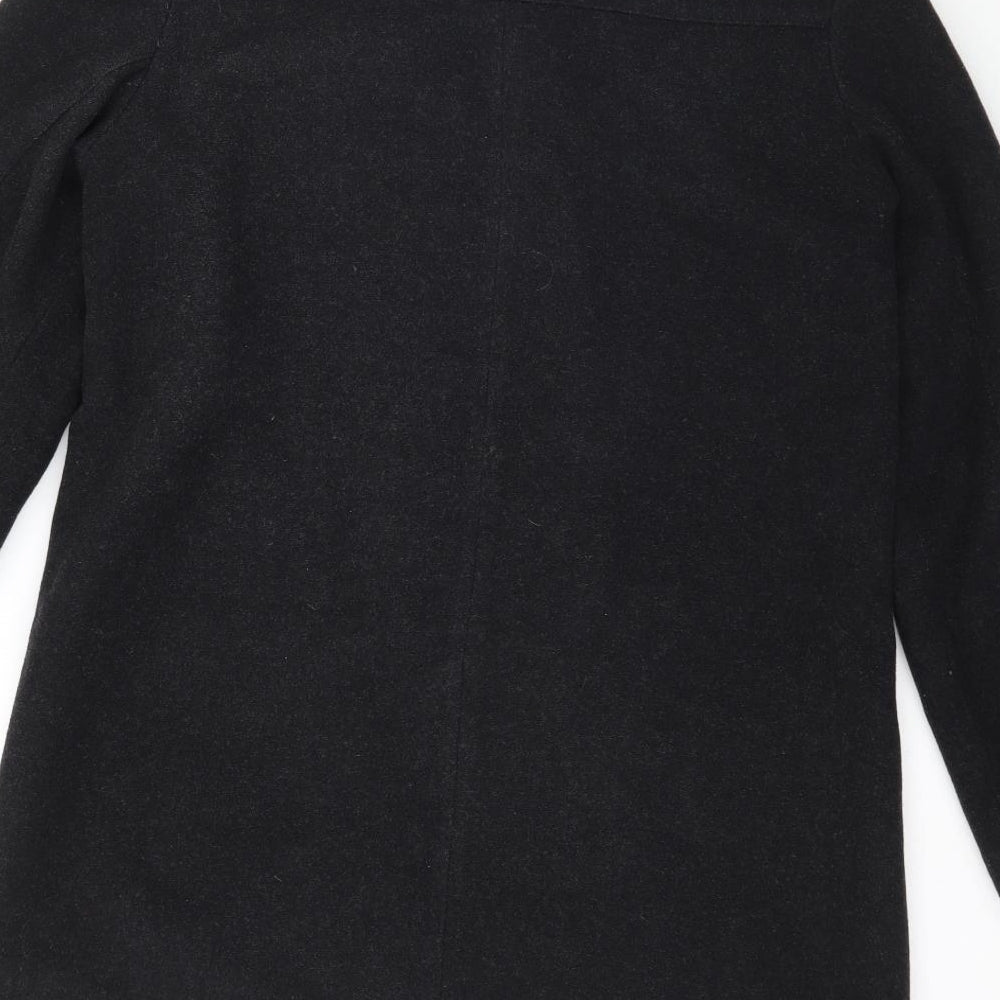 BHS Womens Black Overcoat Coat Size 10