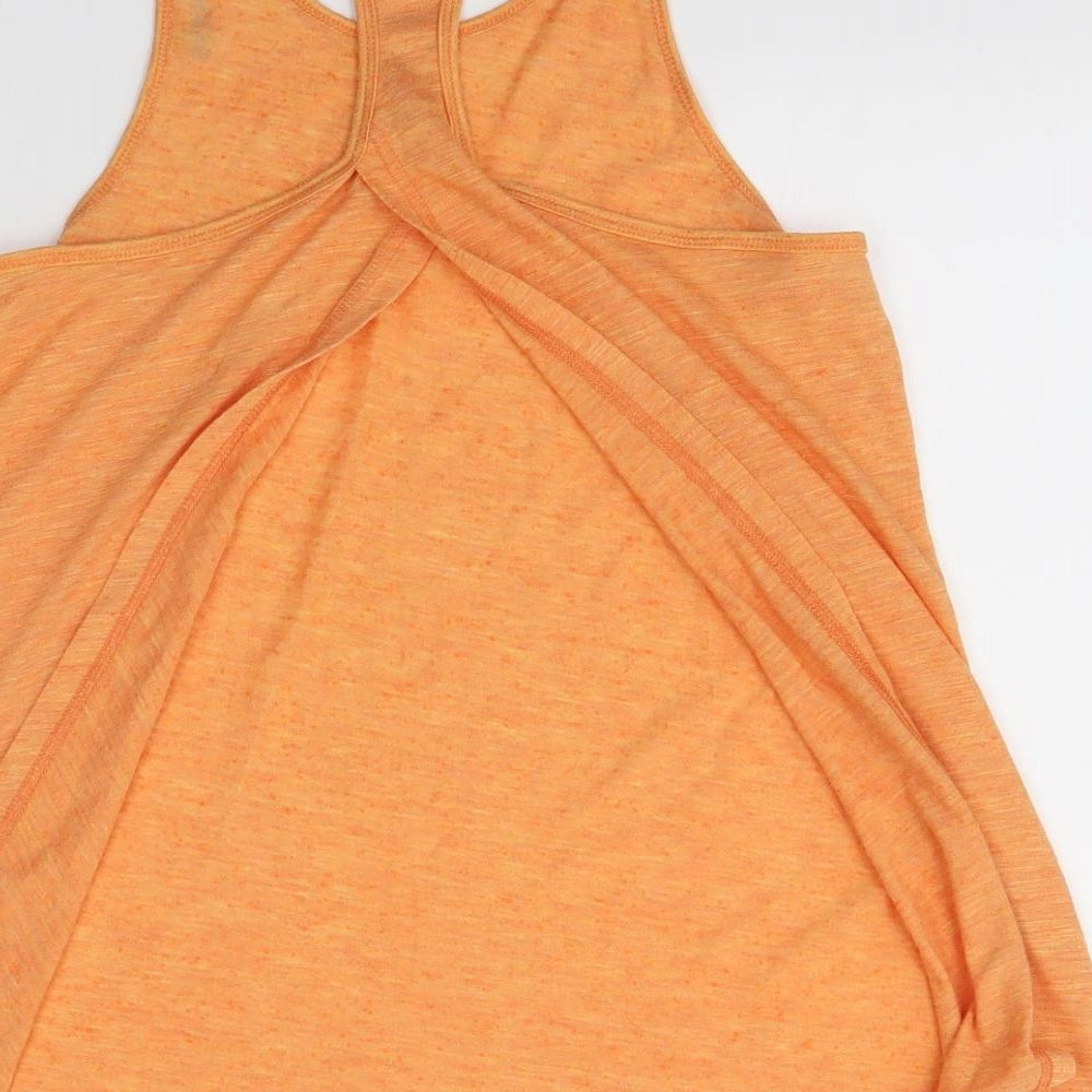 Reebok Womens Orange Basic Tank Size S - Open Back