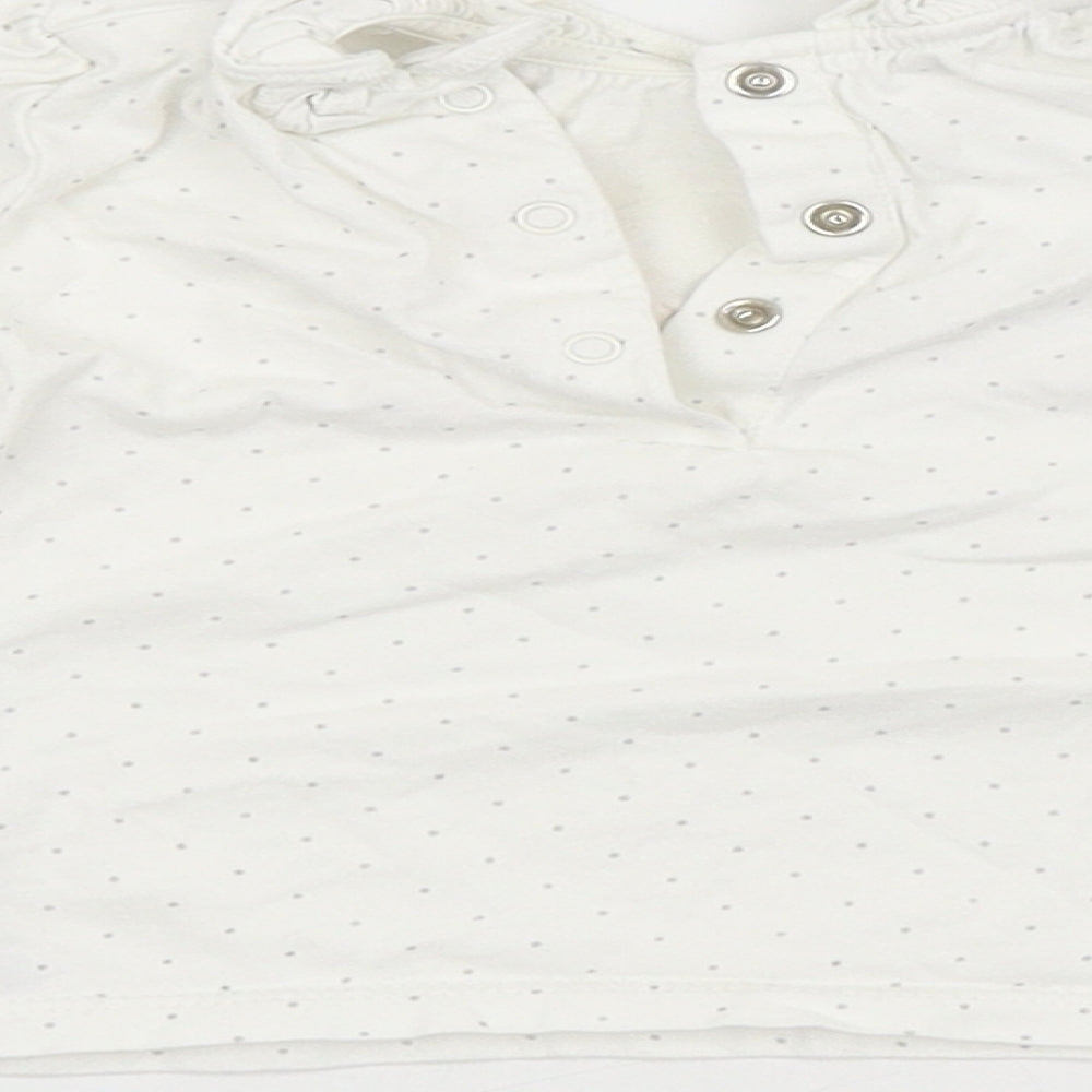 NEXT Girls White Spotted Basic Blouse Size 3-6 Months