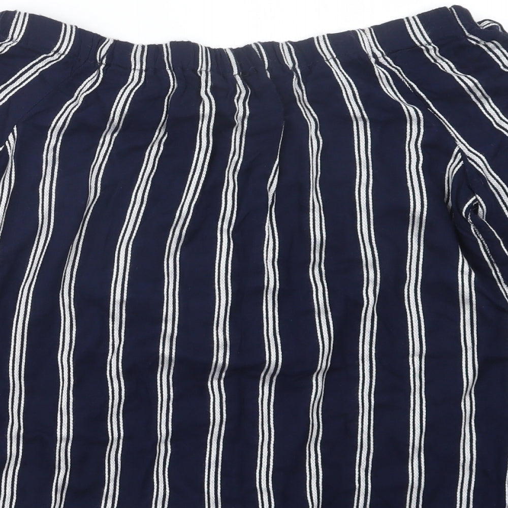 Atmosphere Womens Blue Striped Basic Blouse Size 12