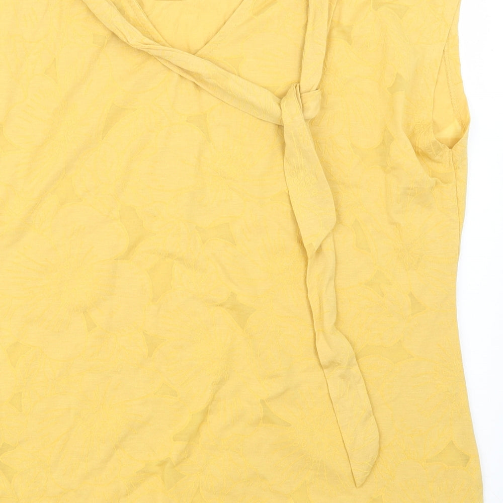 Dorothy Perkins Womens Yellow Basic T-Shirt Size 14