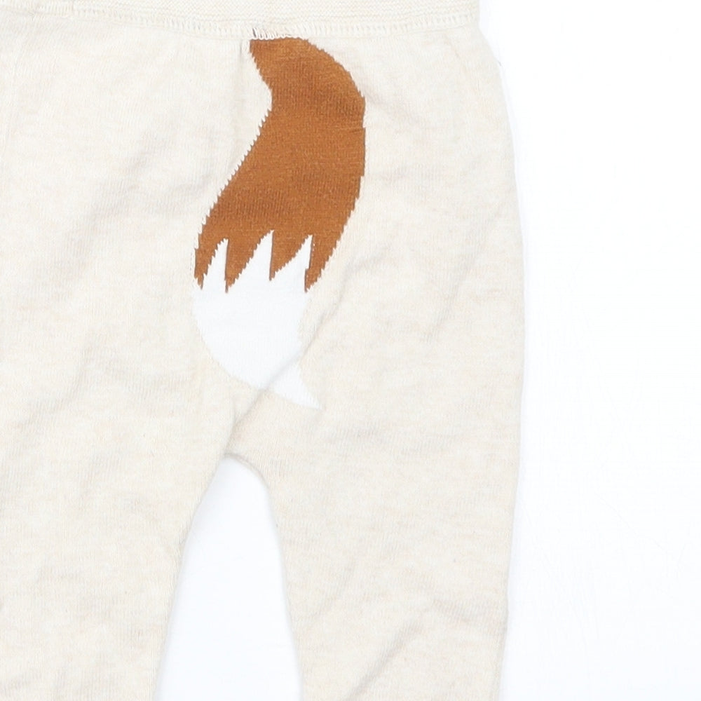 TU Baby Beige Knit Capri Trousers Size 3-6 Months