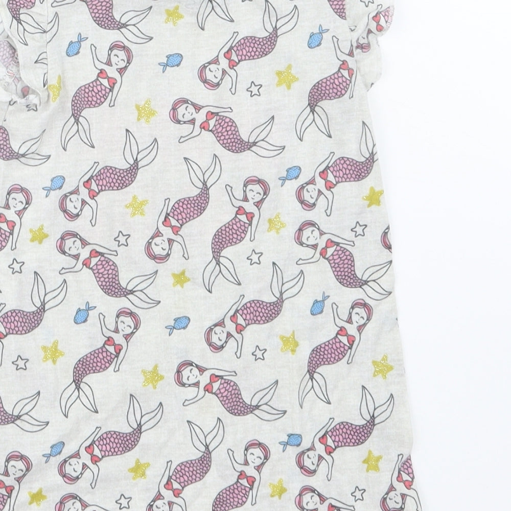 Pep&Co Girls Grey Geometric Basic T-Shirt Size 18-24 Months