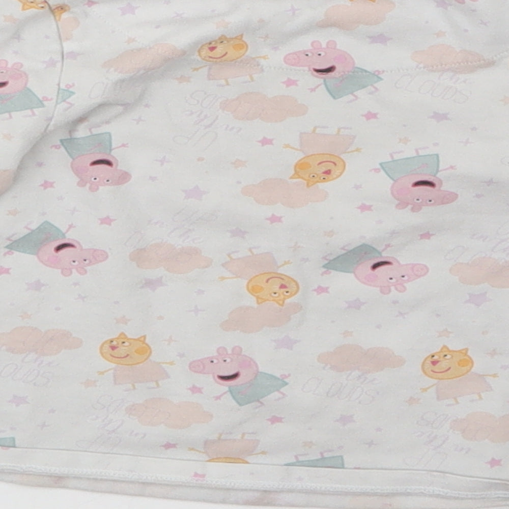 George Girls Grey Geometric Babydoll Pyjama Top Size 18-24 Months - Peppa Pig