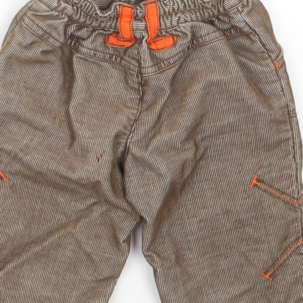 George Boys Brown Cargo Trousers Size 3-6 Months