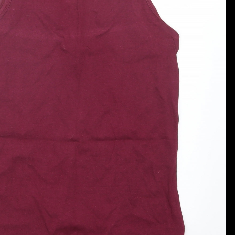 Just Me Womens Purple Basic Tank Size 16