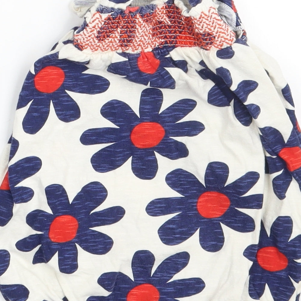 NEXT Girls Ivory Floral Basic T-Shirt Size 3-6 Months