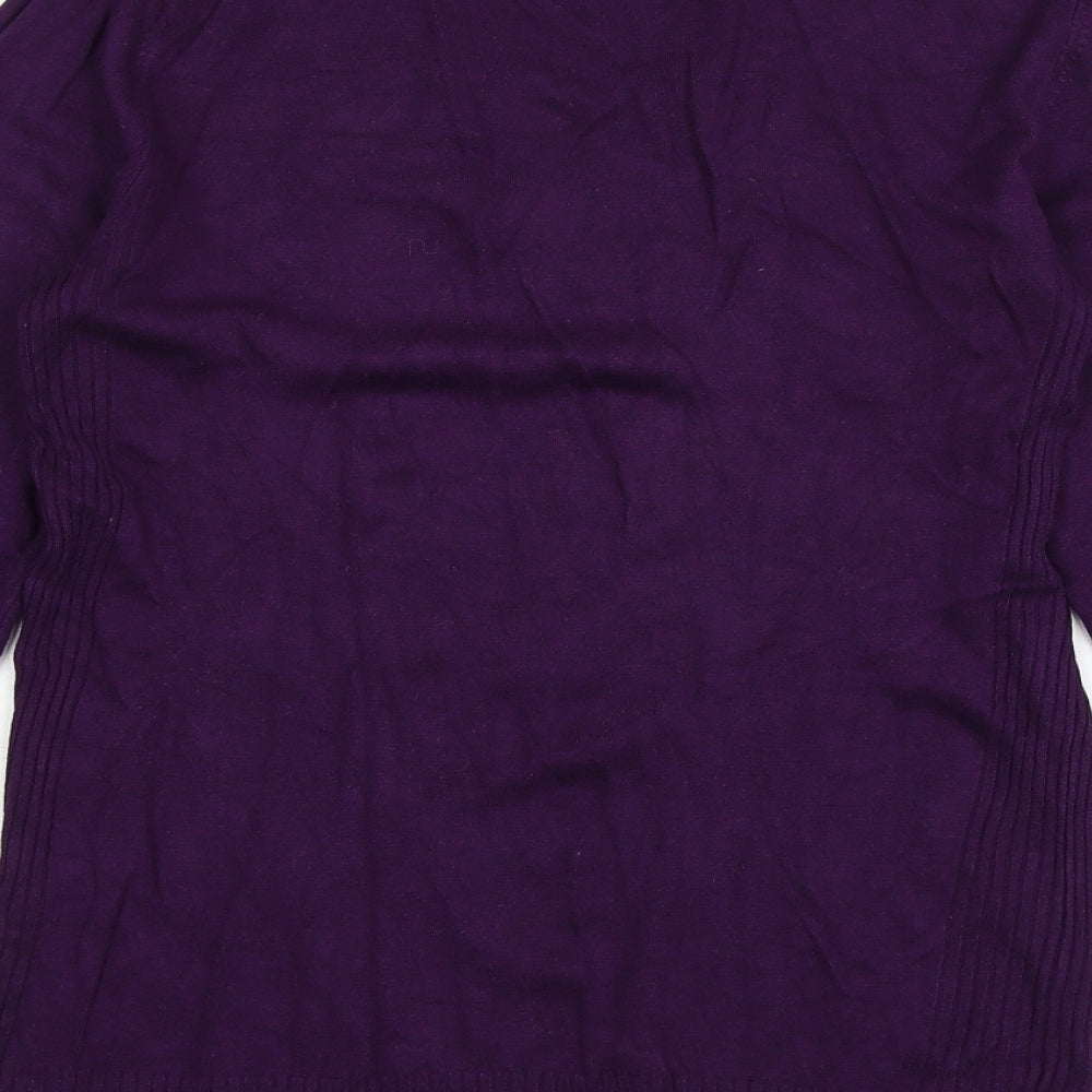 Amisu Womens Purple Knit Pullover Jumper Size XL