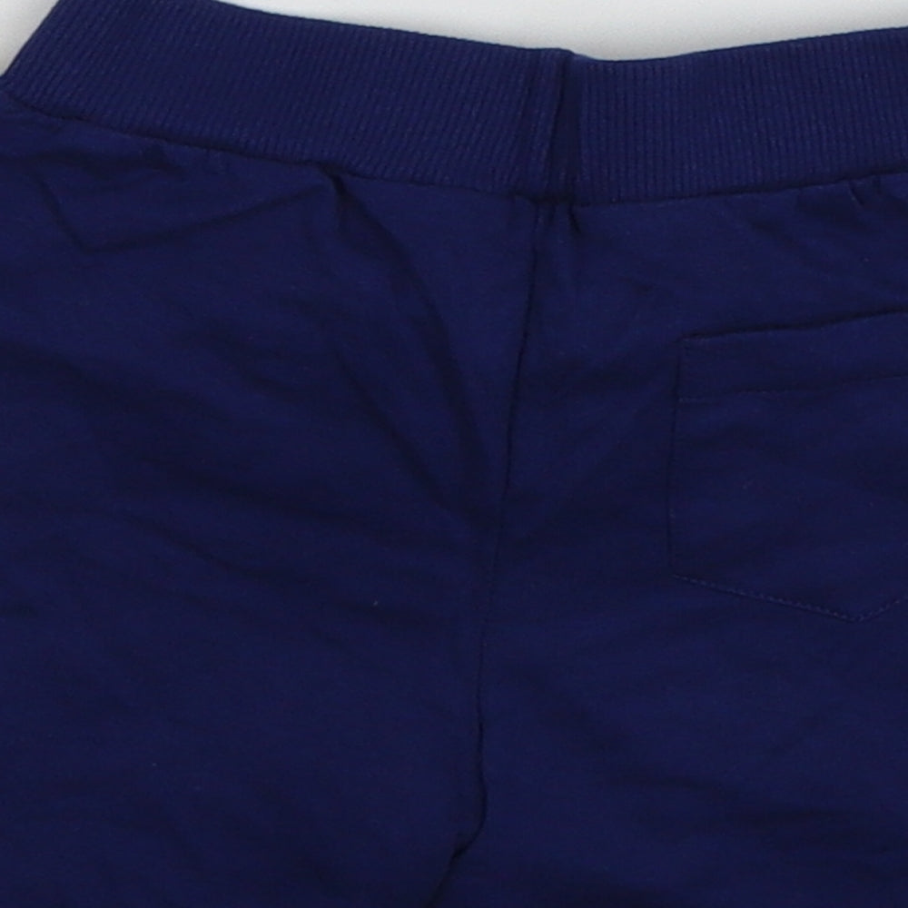 Preworn Boys Blue Striped Jersey Cropped Trousers Size 12 Months - Epic