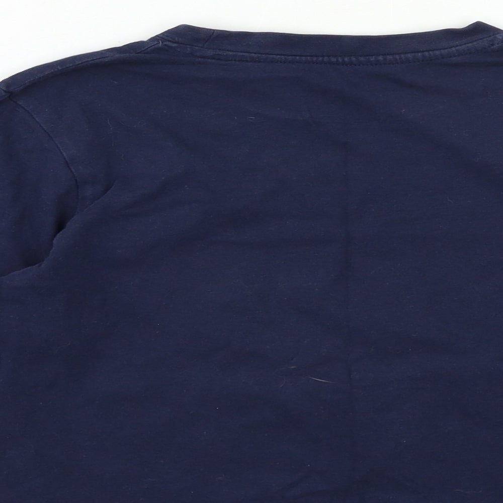 Preworn Boys Blue Basic T-Shirt Size 6-7 Years - football