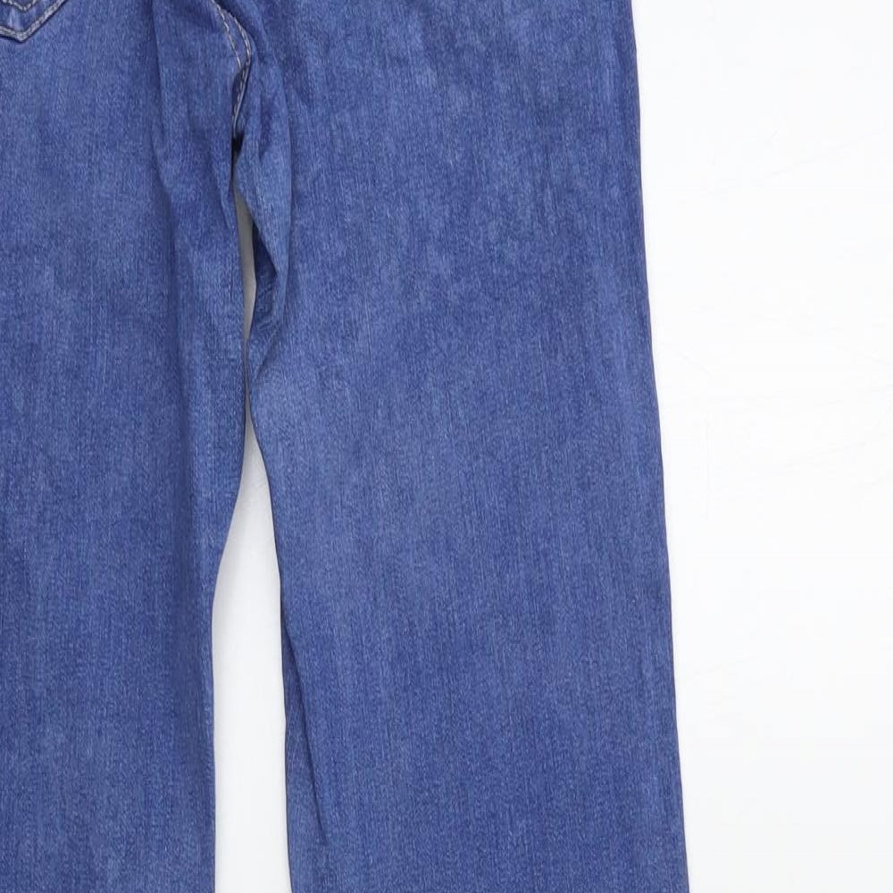 peachy pink Womens Blue Denim Skinny Jeans Size 10 L30 in