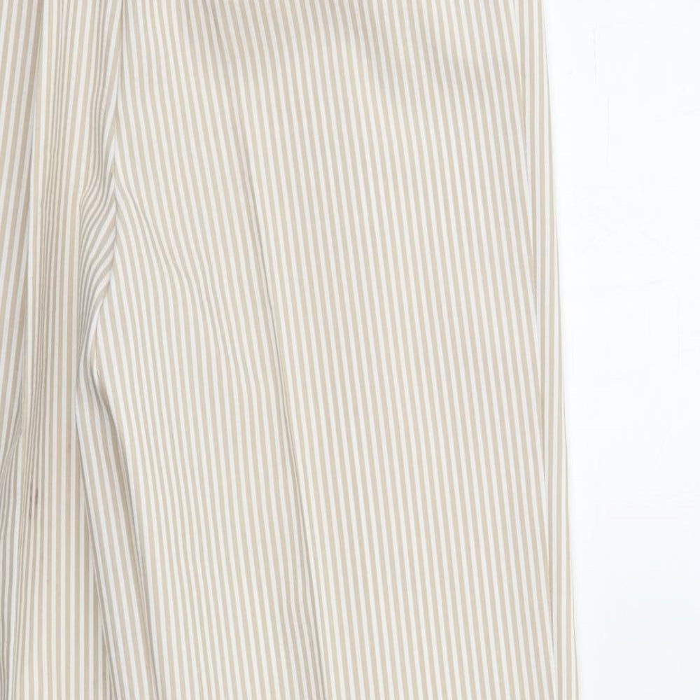 Preworn Womens White Striped Trousers Size 26 in L30 in