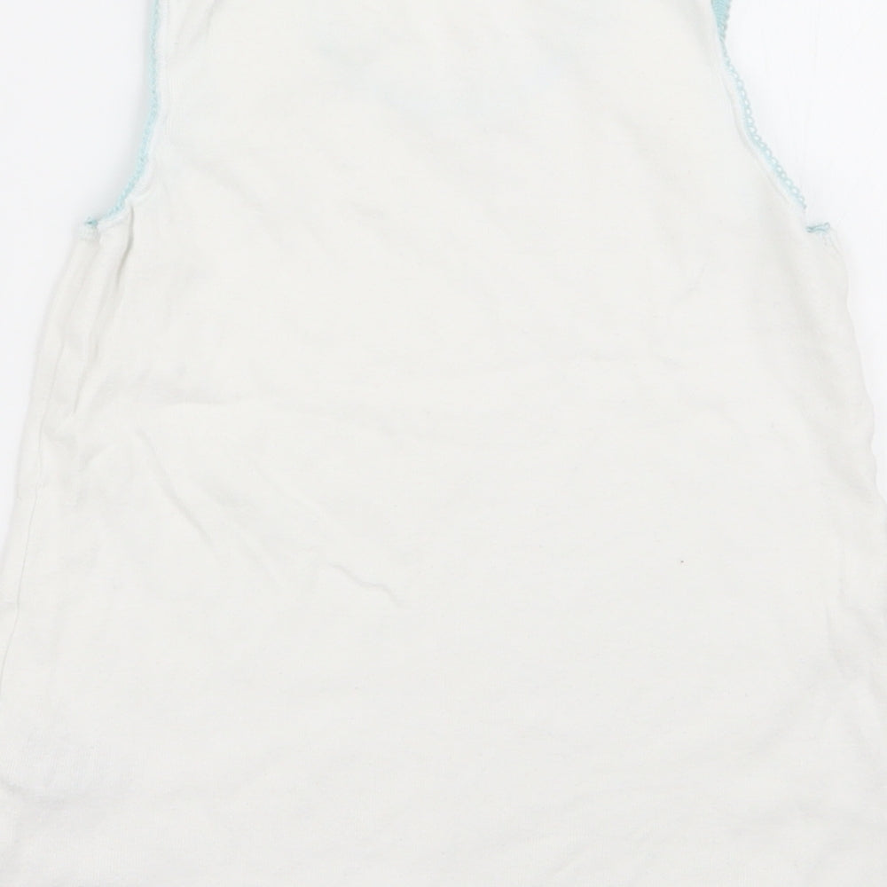 Marks & Spencer Girls White Basic Tank Size 6-7 Years