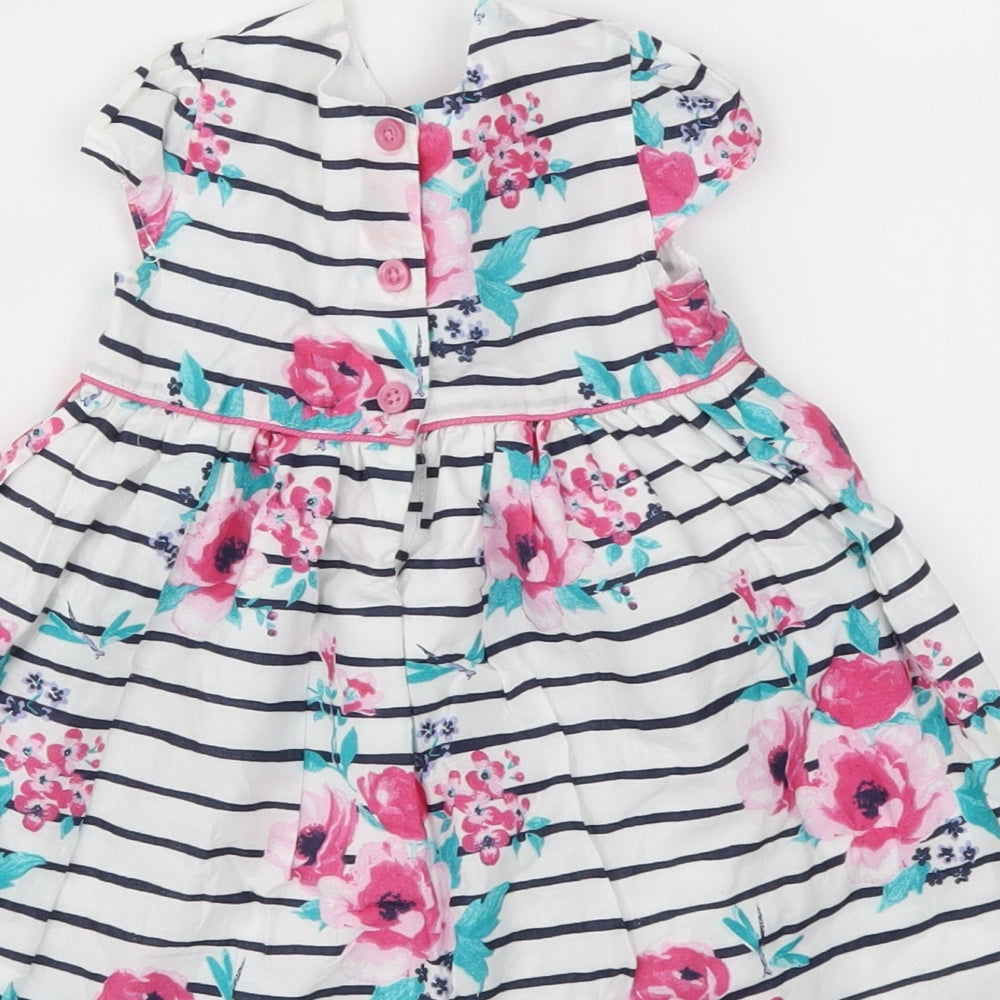 George Girls Multicoloured Striped Fit & Flare Size 6-9 Months