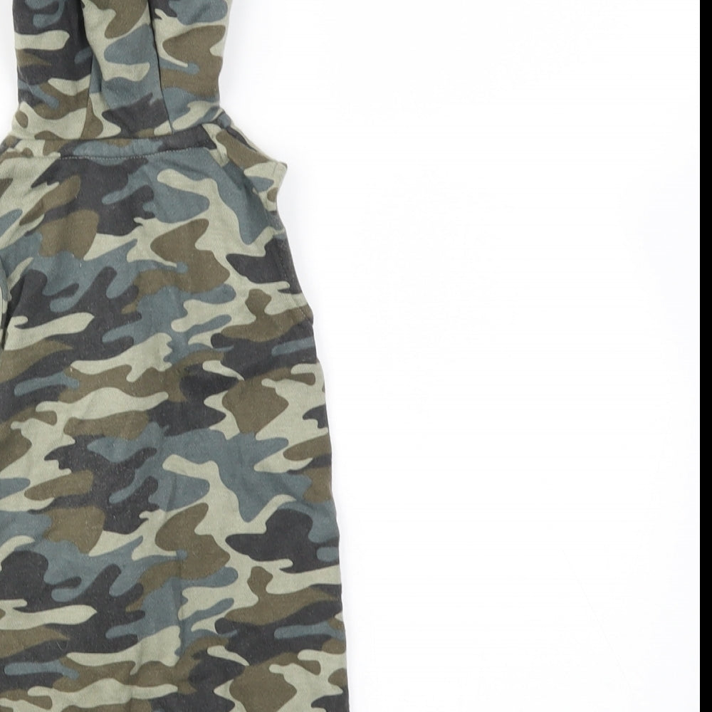 F&F Boys Green Camouflage Dungaree One-Piece Size 3-6 Months