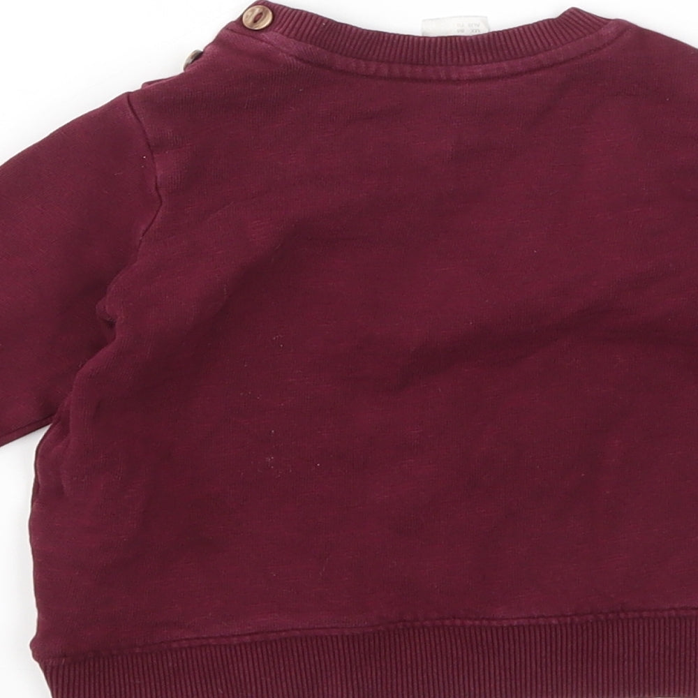 H&M Boys Purple Pullover Jumper Size 12-18 Months