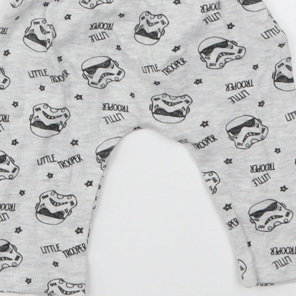 Star Wars Boys Grey Geometric Capri Leggings Size 0-3 Months