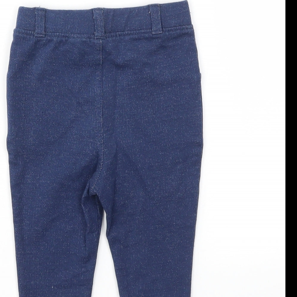 JHON LEWIS Girls Blue Jogger Jeans Size 3-6 Months