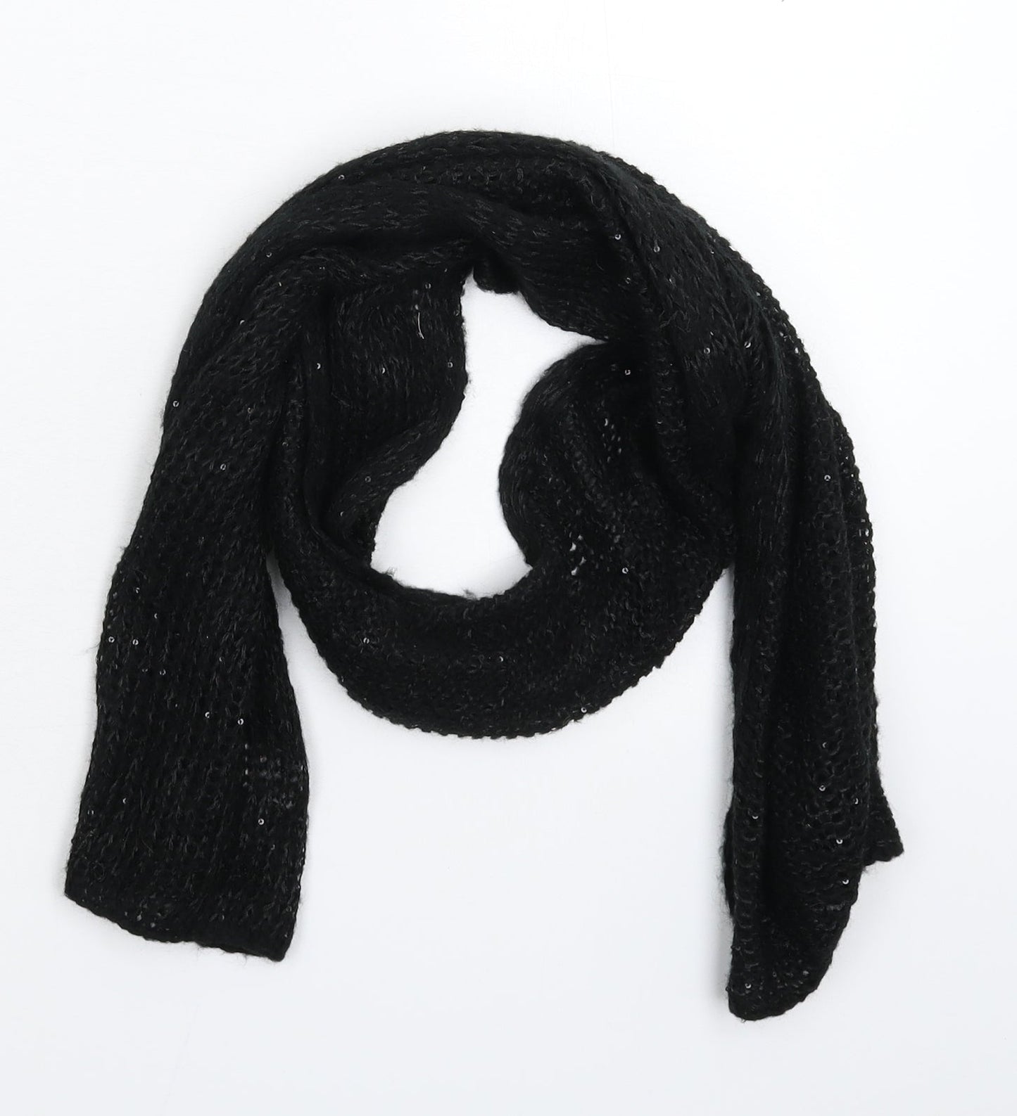 New Look Womens Black Knit Scarf