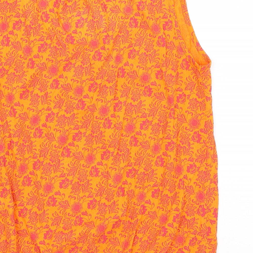 Atmosphere Womens Orange Paisley Basic Blouse Size 16