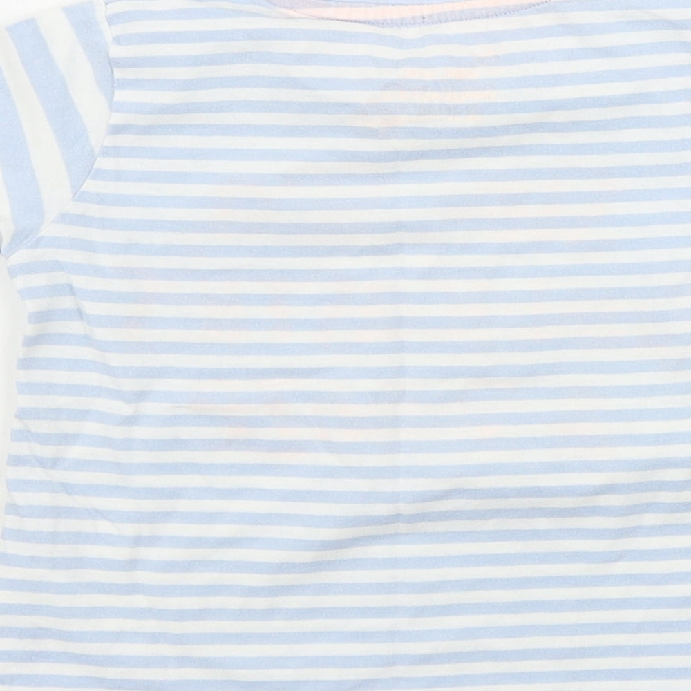 Preworn Boys Blue Striped Camisole T-Shirt Size 18-24 Months