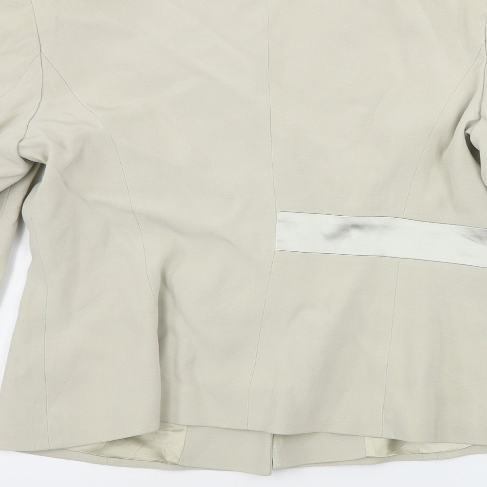 press&bastyan Womens Beige Jacket Blazer Size 14