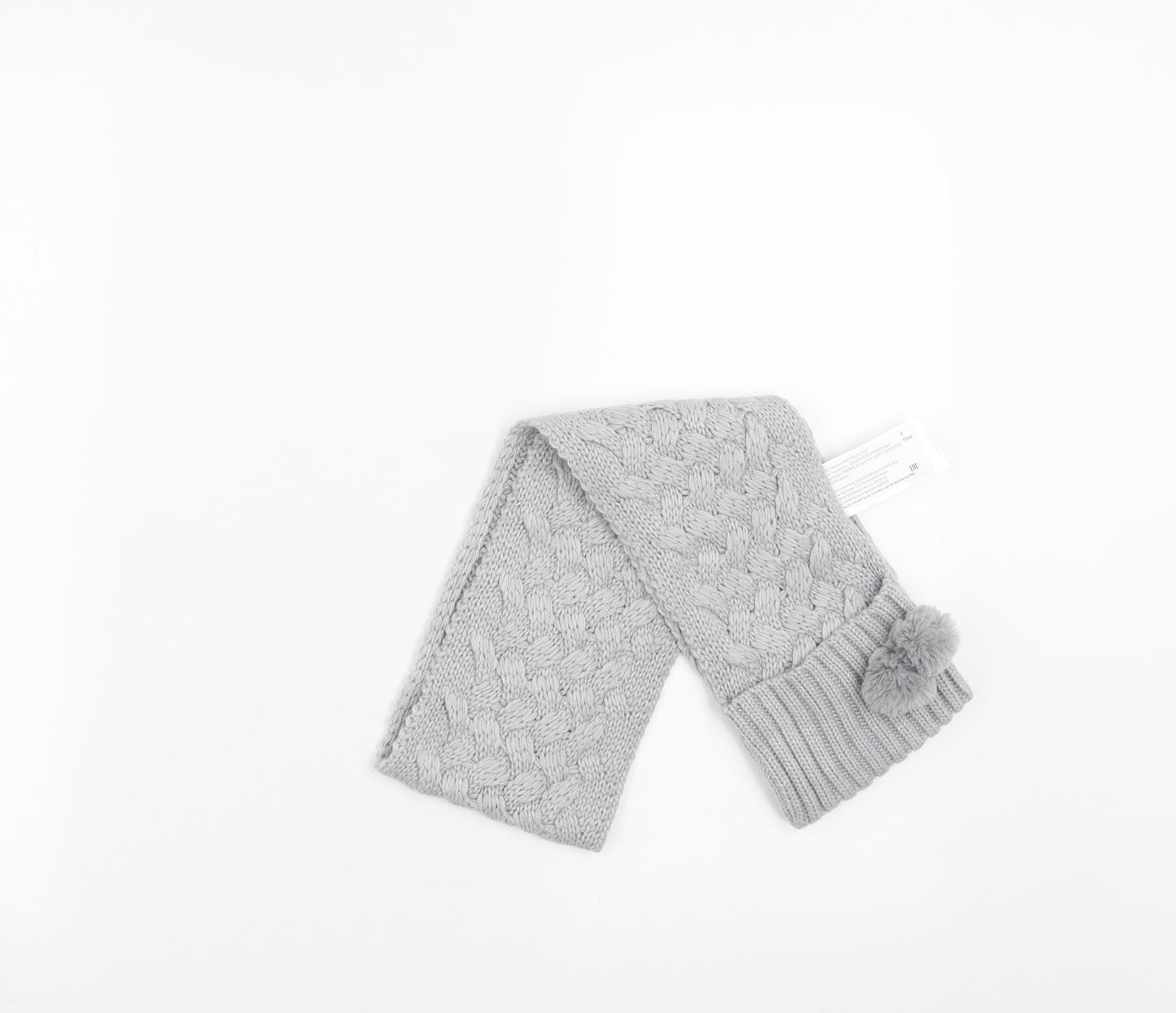 EAC Womens Grey Knit Scarf