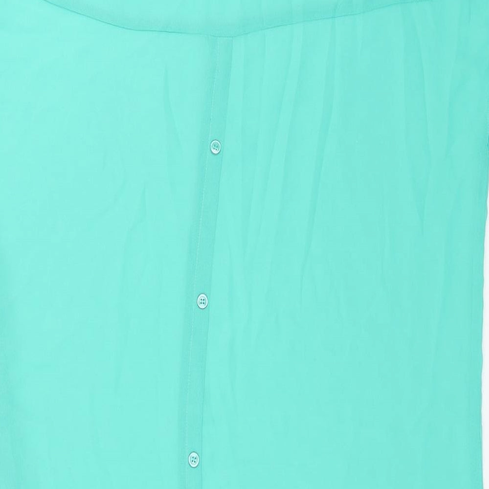 VILA Womens Green Basic Blouse Size M